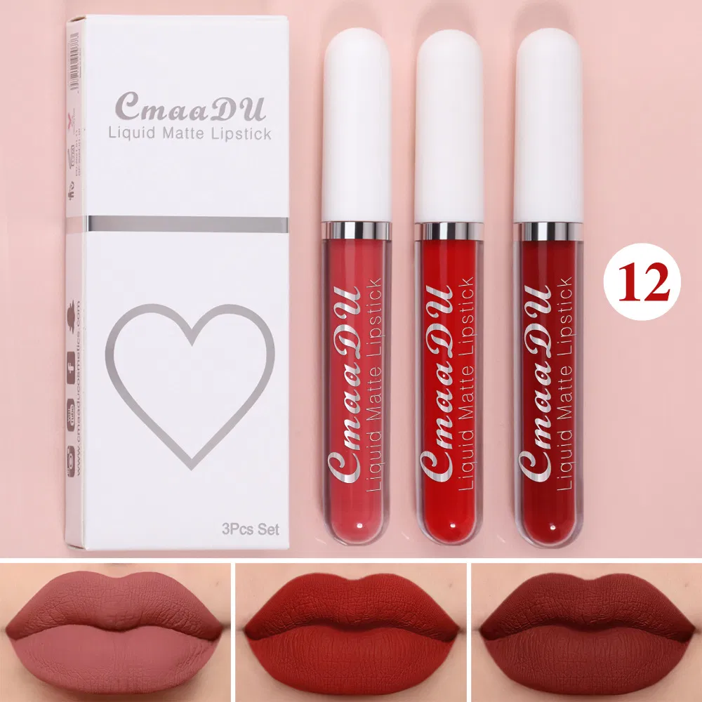 3 Pack of Long-Lasting Matte Lip Gloss for Daily Use
