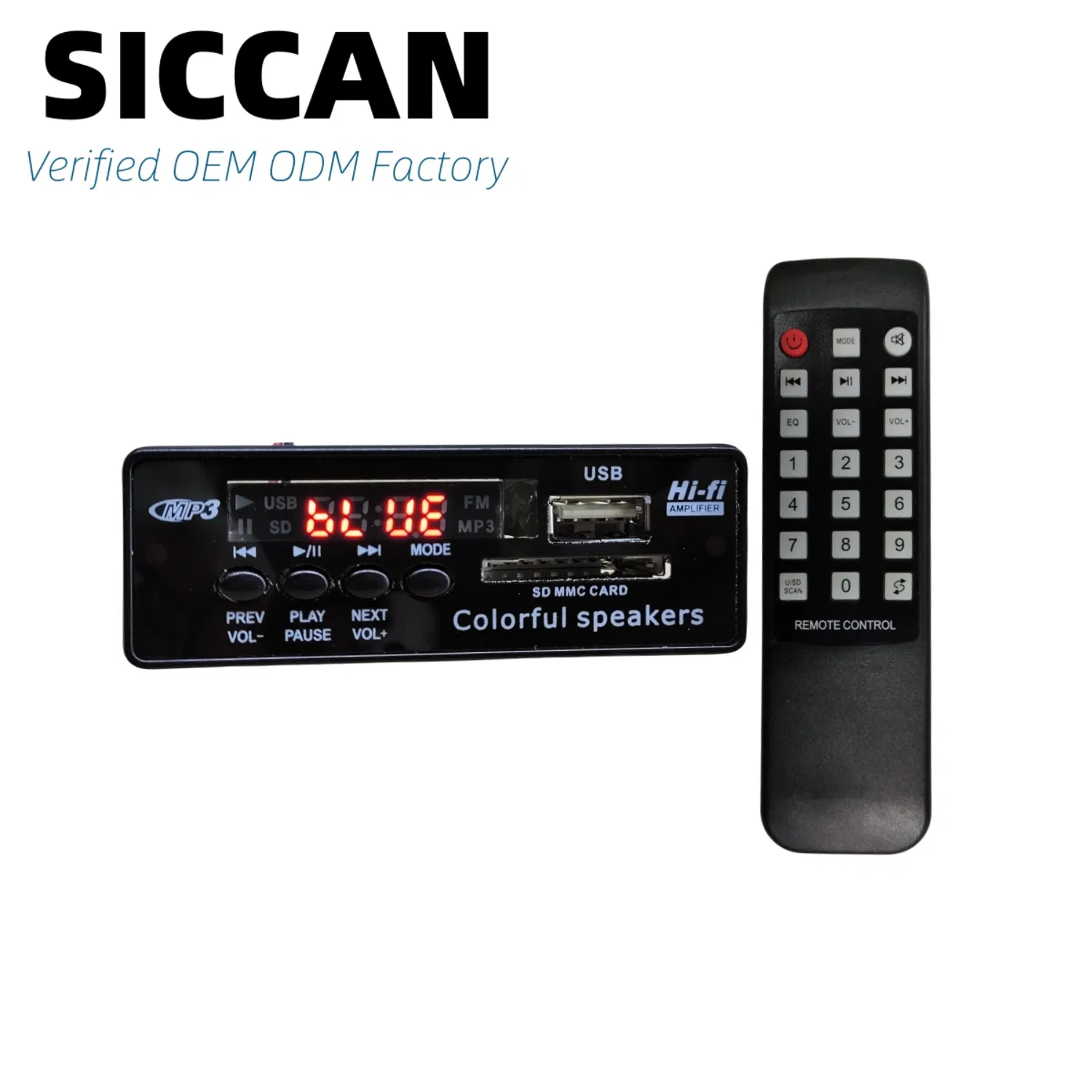 FM-радио декодер Bluetooth с USB, SD, Aux