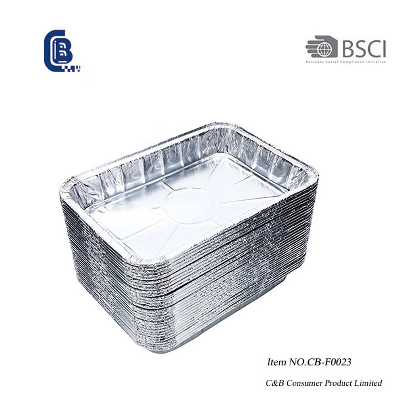Disposable Half Size Deep Aluminum Foil Container, Food Takeaway Pan