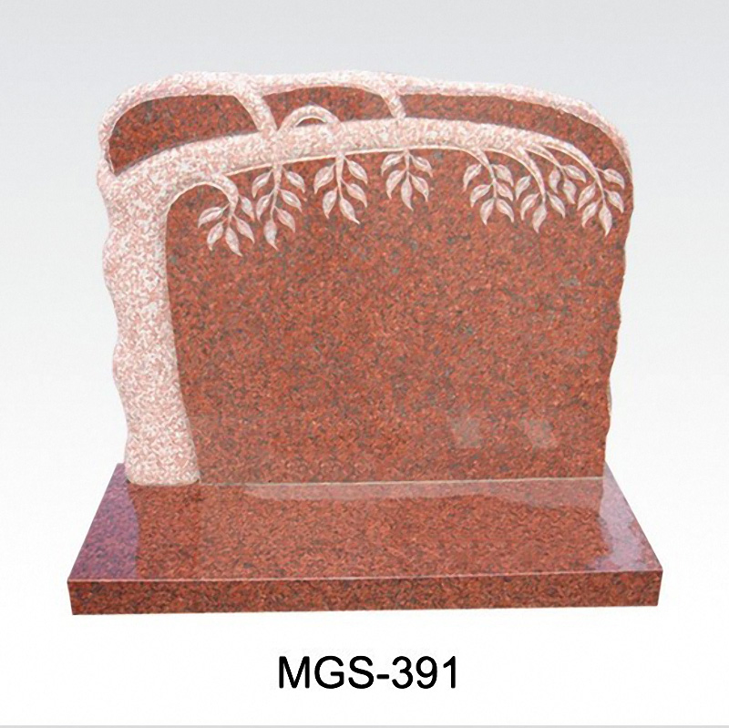 Australia New Zealand Granite Tombstone Gravestone Monument Headstone with Jesus Statue for Cemetery