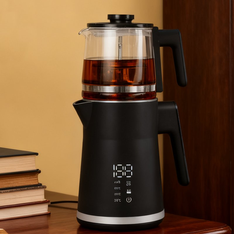 Fast Boil Black Digital Kettle Hot Water Boiler with Temperture Control 1500W Cordless Keep Warm Automatic Tea Maker for Homes