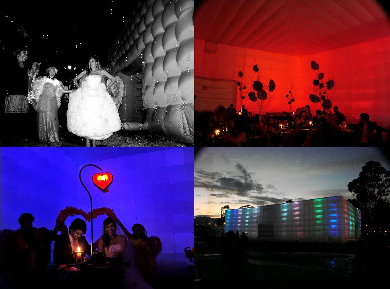 22.9FT Portable Outdoor Party Cube Tent House LED Night Club Tent Inflatable Nightclub Tent for Sale