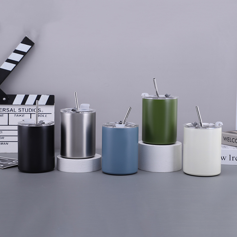 Wholesale American Straw Cup Stainless Steel Vacuum Insulated Coffee Mug with Straw