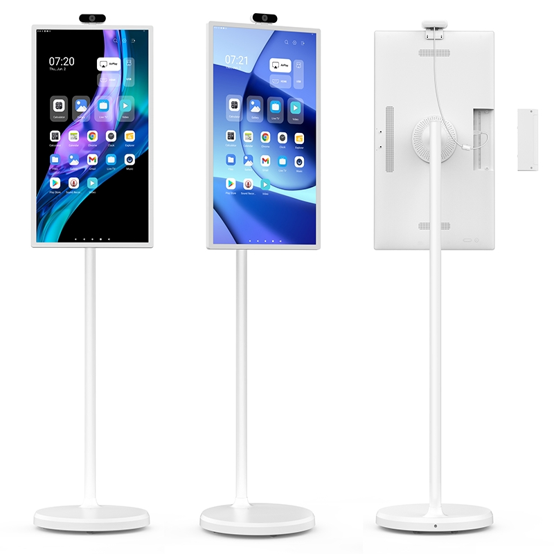 21.5 32 Inch Movable Digital HD Poster LCD Advertising Display 2K/4K LCD Advertising Screen Kiosk Floor Stand Digital Signage Display