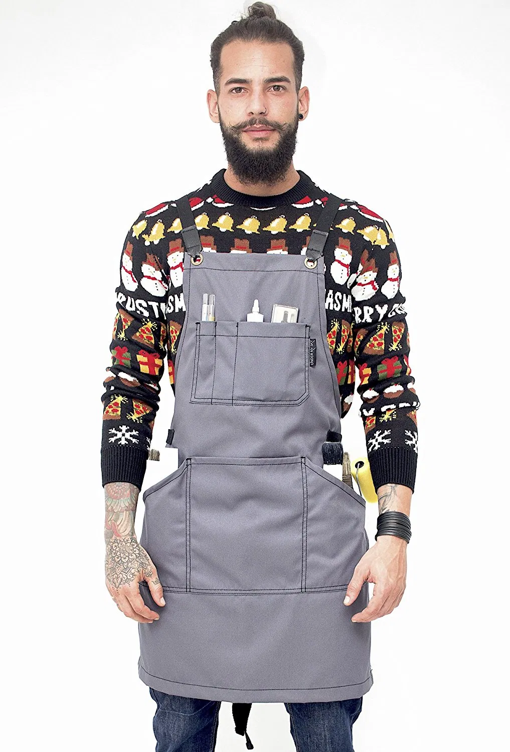 Custom Men's Essential Adjustable Twill Apron for Women