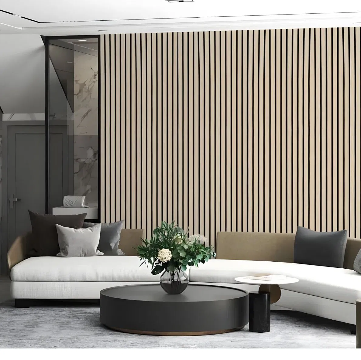 Slat MDF Wall Wood Panels Pet Acoustic Panel for Interor Ceiling Wall