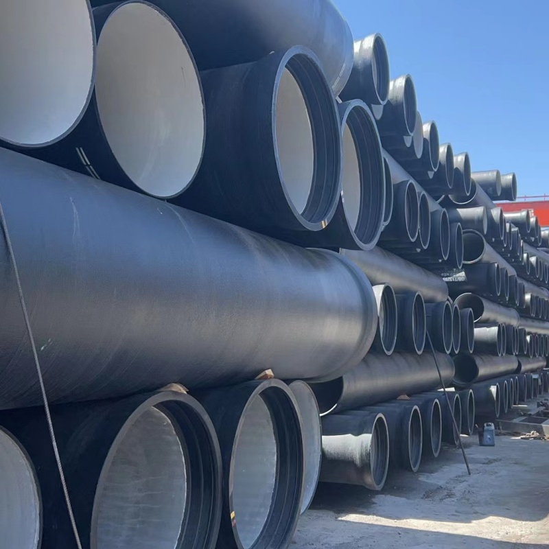 C40 Ductile Iron Pipe: Red-Coated Sewage Transport Pipeline for Municipal Projects
