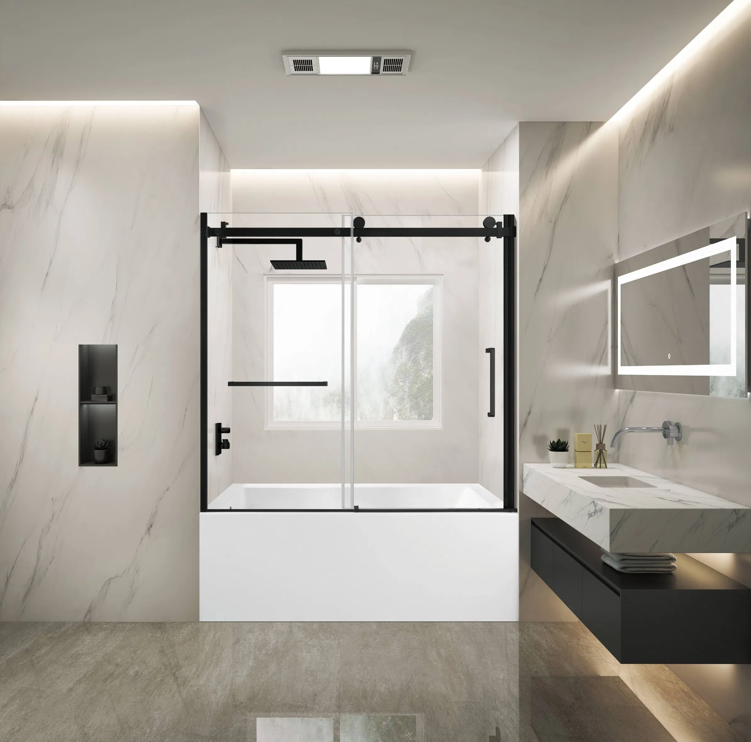 6/8/10mm ANSI Slidingtempering Glass Door Shower Door Enclosure Handle