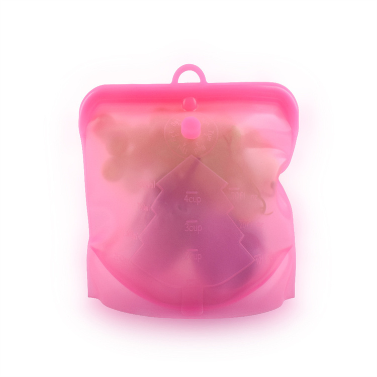Soft Reusable Fresh-Keeping Food Grade Silicone Snack Sandwich Bag Food Storage Bag for Kids Baby