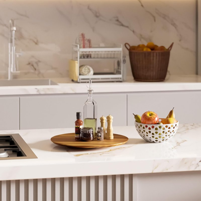 18" Acacia Wood Serving Tray Charcuterie Cheese Board Table Top