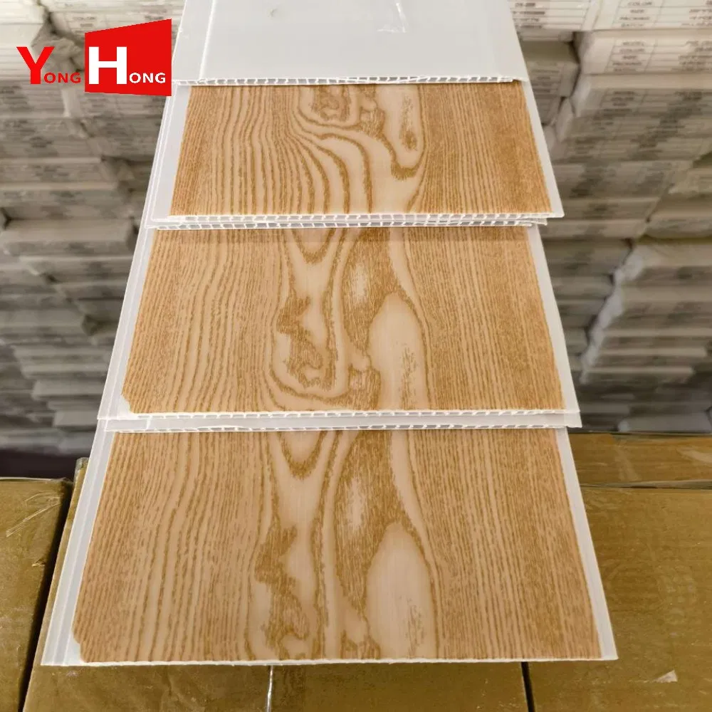 Eco-Friendly Lamination Ceiling Panel Tiles Waterproof Fireproof Decorative Indoor PVC Wood Ceiling