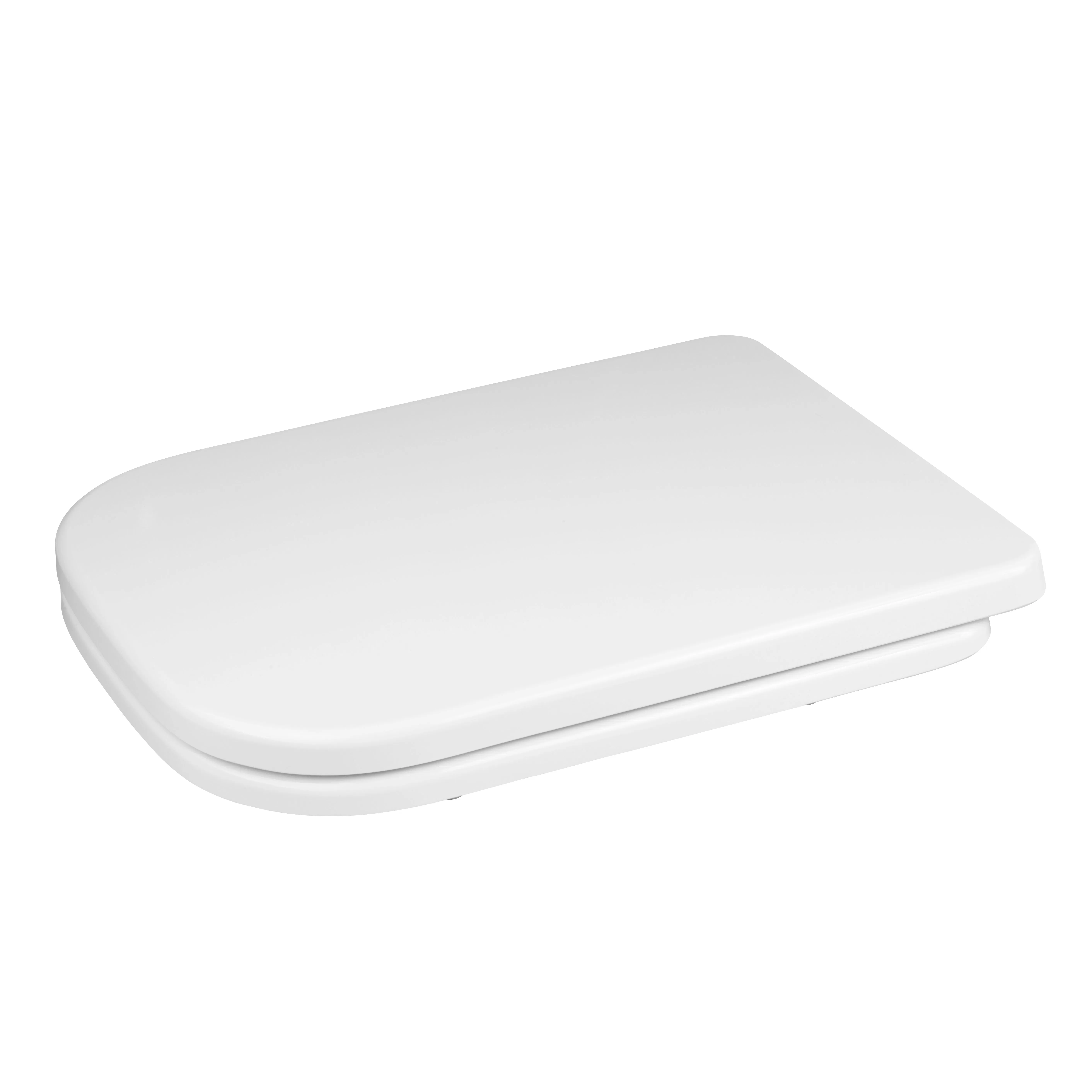 Sandwich Style Universal Square Shape White UF Soft Close Toilet Seat Cover