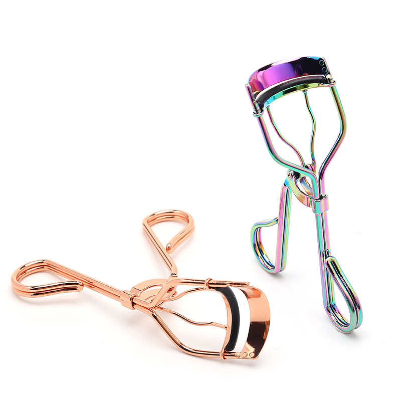 Rose Gold Durable Mini Makeup Beauty Stainless Steel Eyelash Curler for Women