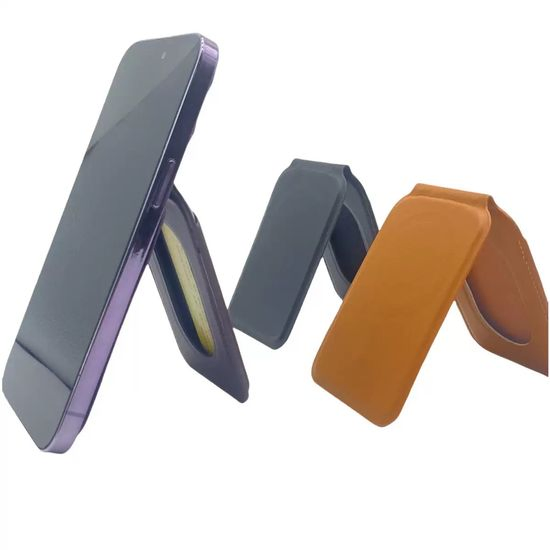 Original Logo Leather Card Holder Magnetic Phone Wallet Case