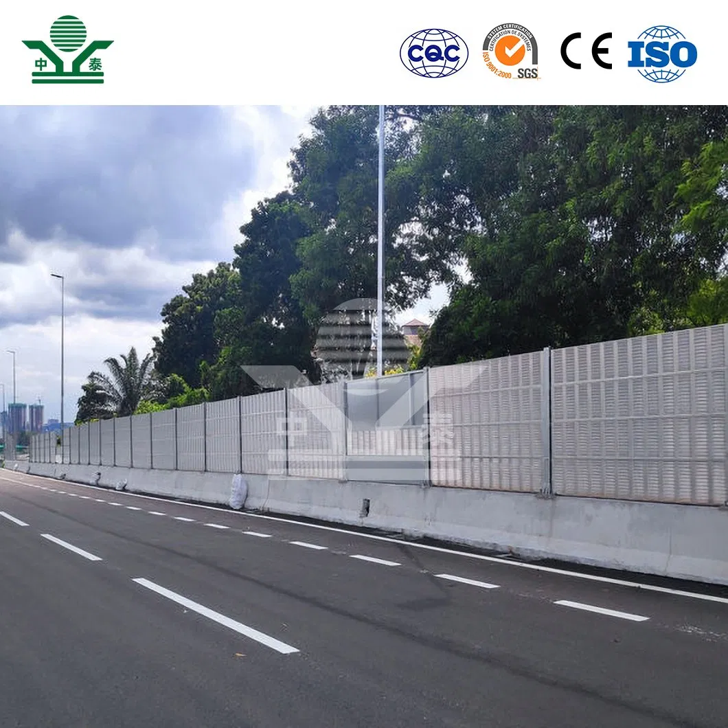Zhongtai Acoustic Board China Wholesalers Perimtec Fence 2460*500*80mm Motorway Acoustic Fencing