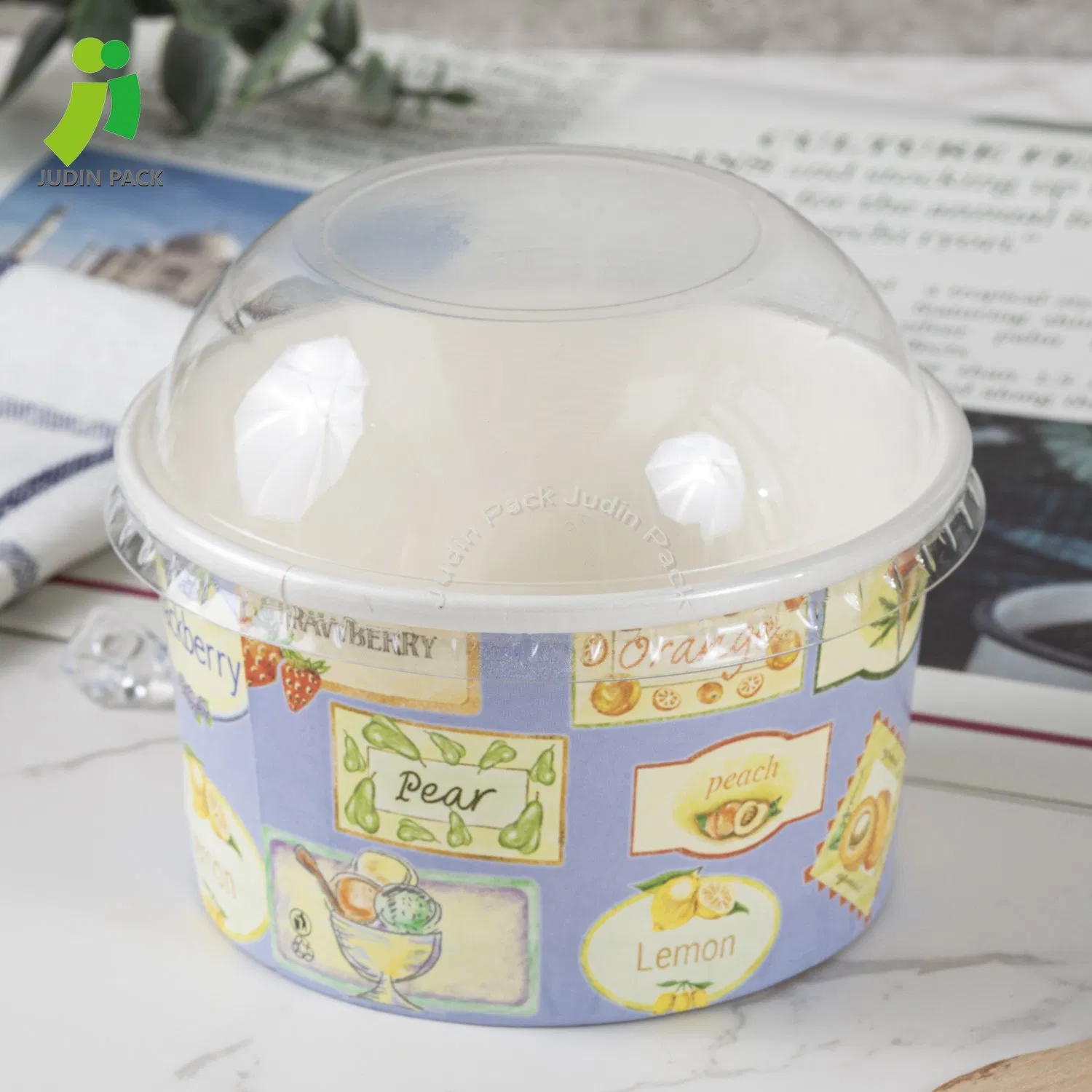 Frozen Yoghurt Paper Cup Disposable Design Ice Cream Paper Cups