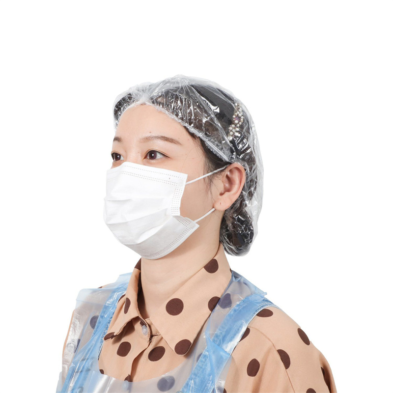 Thickening Shower Caps Hat Bathing Caps Hotel One-off Elastic Shower Cap Clear Hair Salon Bathroom Products Bath Caps