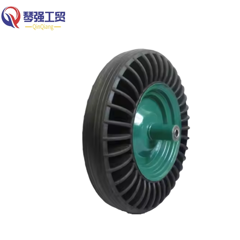 High Quality Metal Rim Tires 16X4.00-8 Heavy Duty Load Capacity 16 Inch Solid Rubber Wheels