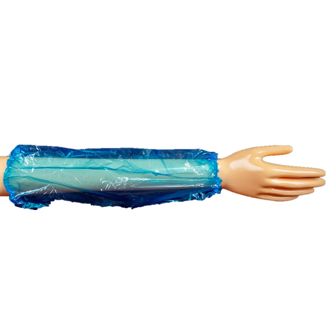 Disposable Use Adult Plastic Oversleeves with Double Elastic Colorful Free Size PE Armsleeves for Kitchen/Food Industry