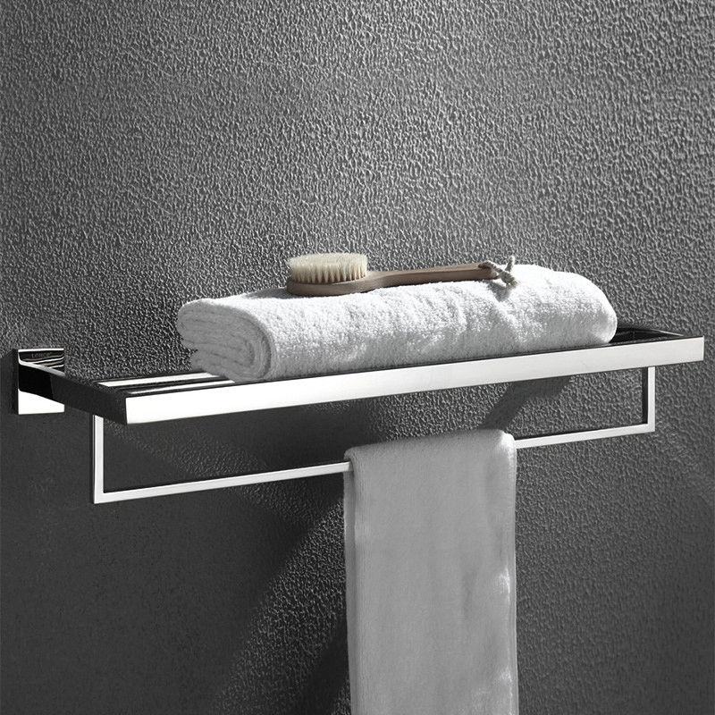 Stainless Steel Bathroom Hardware Set Mirror Chrome Polished Towel Rack Toilet Paper Holder Towel Bar Hook Bathroom Accessories