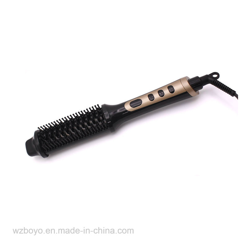 Electric Heating Portable Hair Straightener Curler Comb