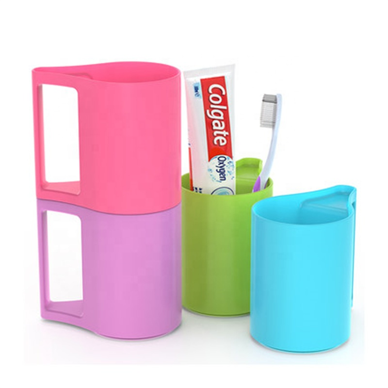 Toothbrush Holder Plastic Creative Cartoon Cup Travel Bathroom Pendant Home Mug Decoration Good Moring Brushing Toothpaste Cup