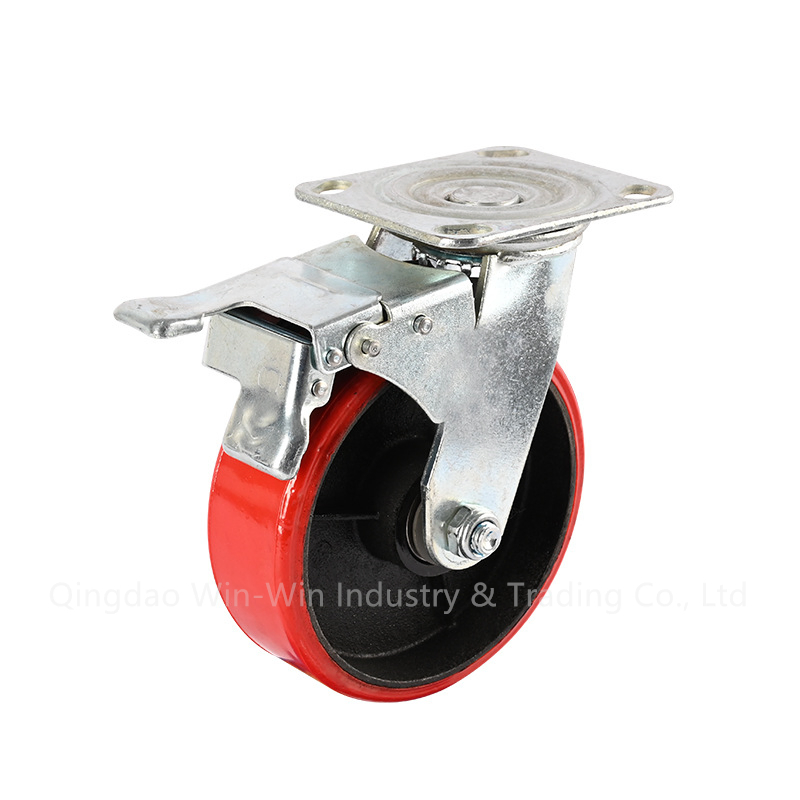 Factory Heavy Duty Caster Wheel Iron Core PU Wheel for Industrial Tools Workbench