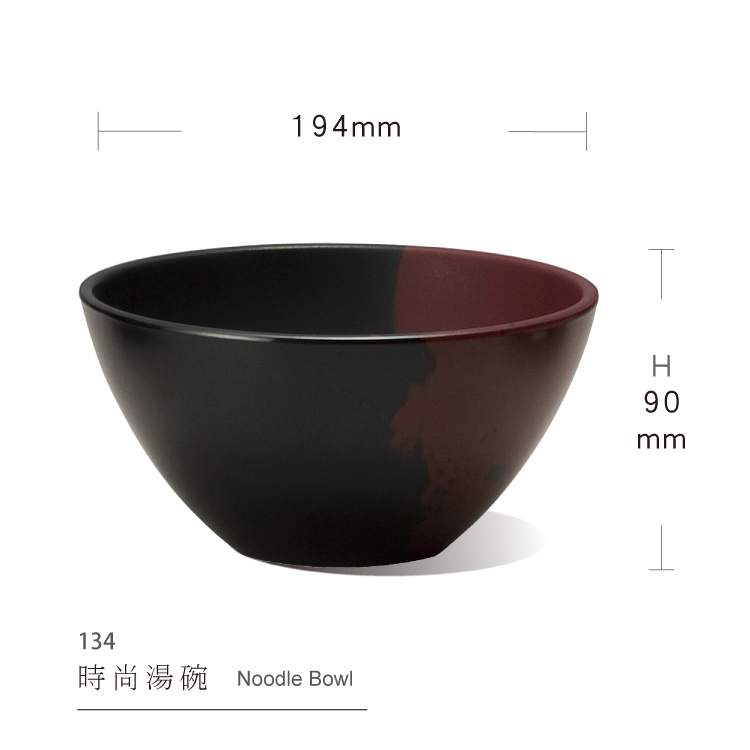 Red and Black Melamine Bowl Ramen Bowl Vietnamese Noodle Bowl Restaurant Bowl
