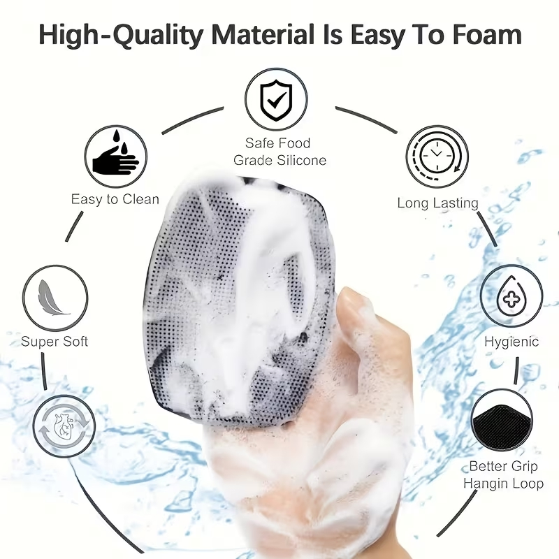 Silicone Bath Brush, Oval Hair Wash Brush