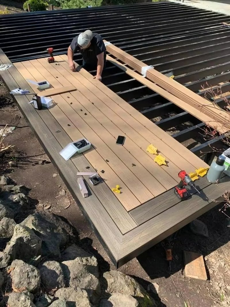 Premium WPC Outdoor Decking for Camper Van Awnings