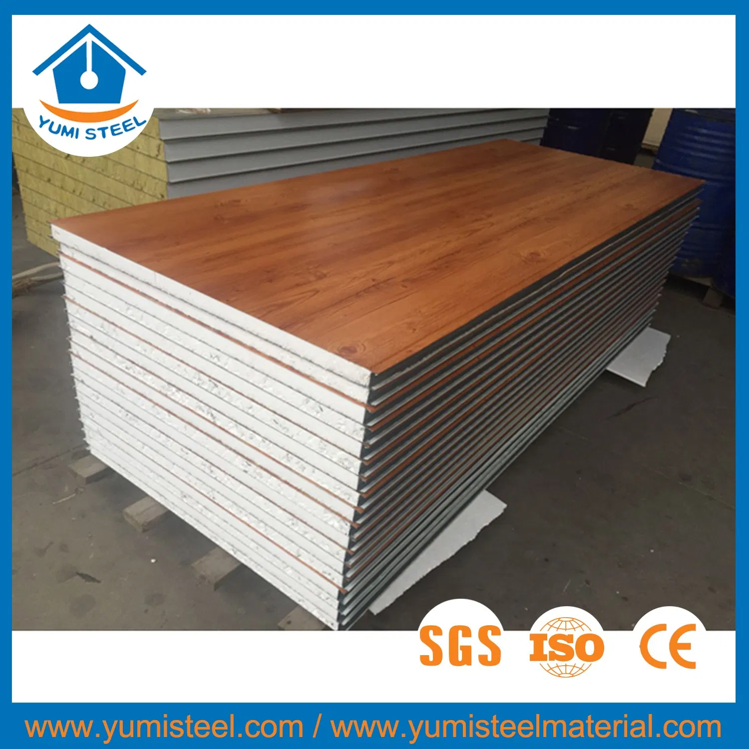 Cement Grey Favorable Decoration Building Material EPS Ssandwich Panel for Wall/Roof