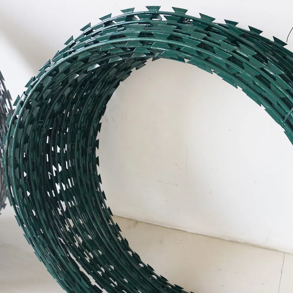 High Security Bto-16 Concertina Wire Mesh Roll Hot Dipped Galvanized for Perimeter Fencing Anti Intrusion and Boundary Defense with Razor Sharp Edge Technology