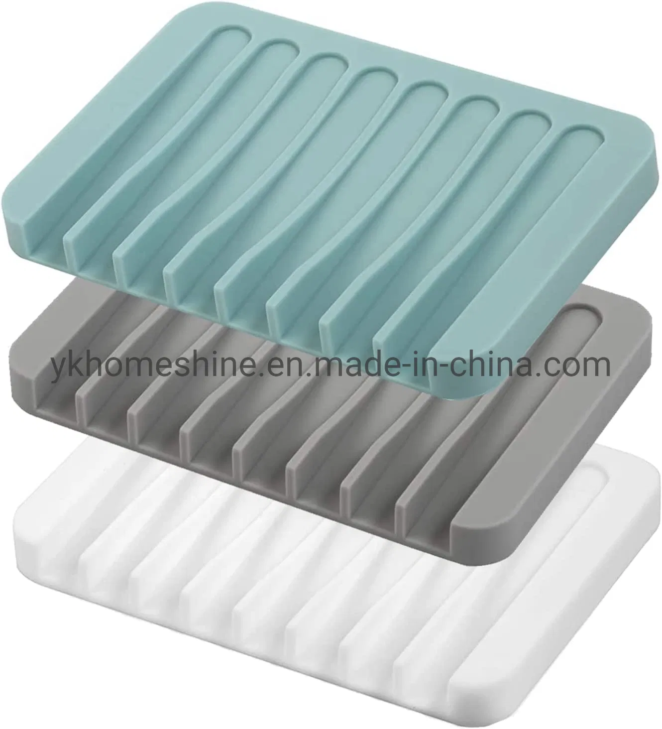 Waterfall Drainer Silicone Soap Holder for Bathroom