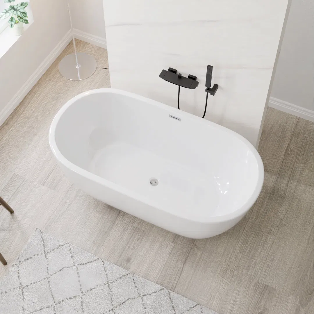 Утолщенная акриловая ванна овальная