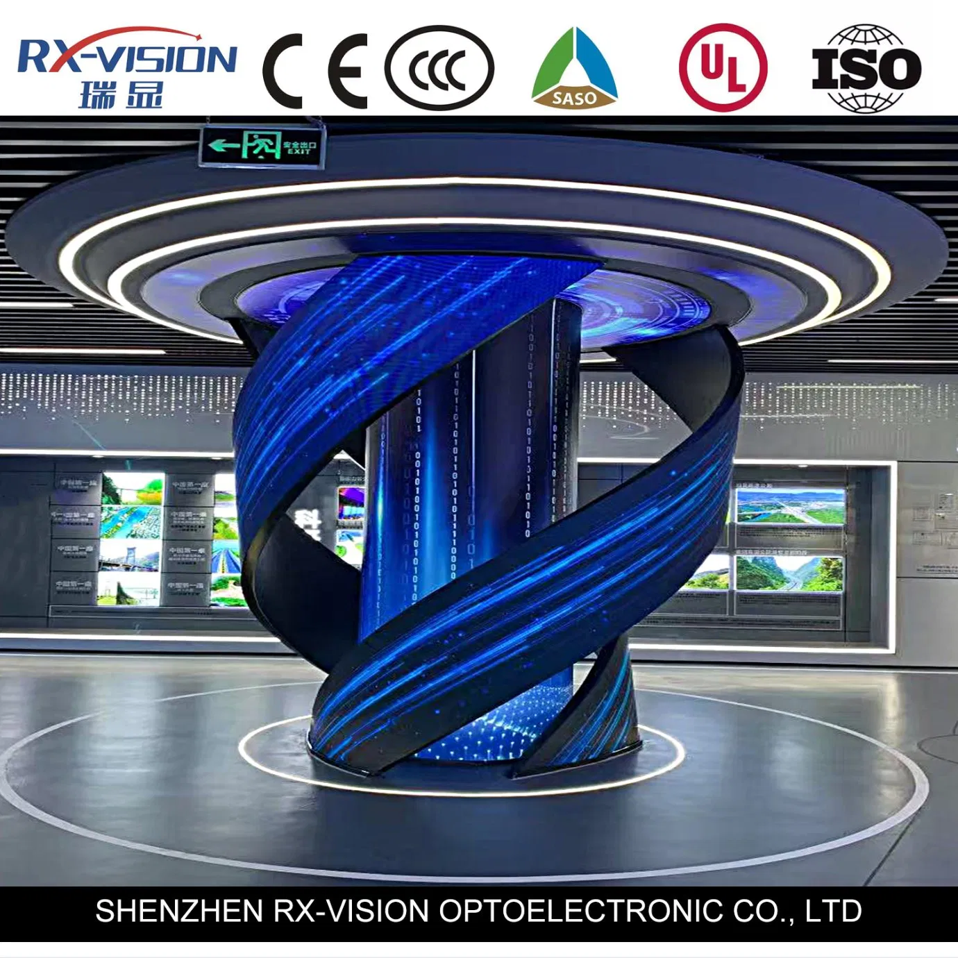 Indoor Full Color P1.25 Soft Module Curved Flexible LED Display Screen