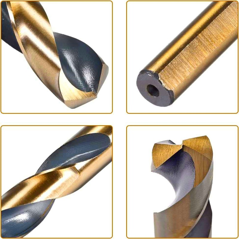 Titanium & Nitride Coated Reduced Shank 25mm Cutting Edge Twist Drill Bit
