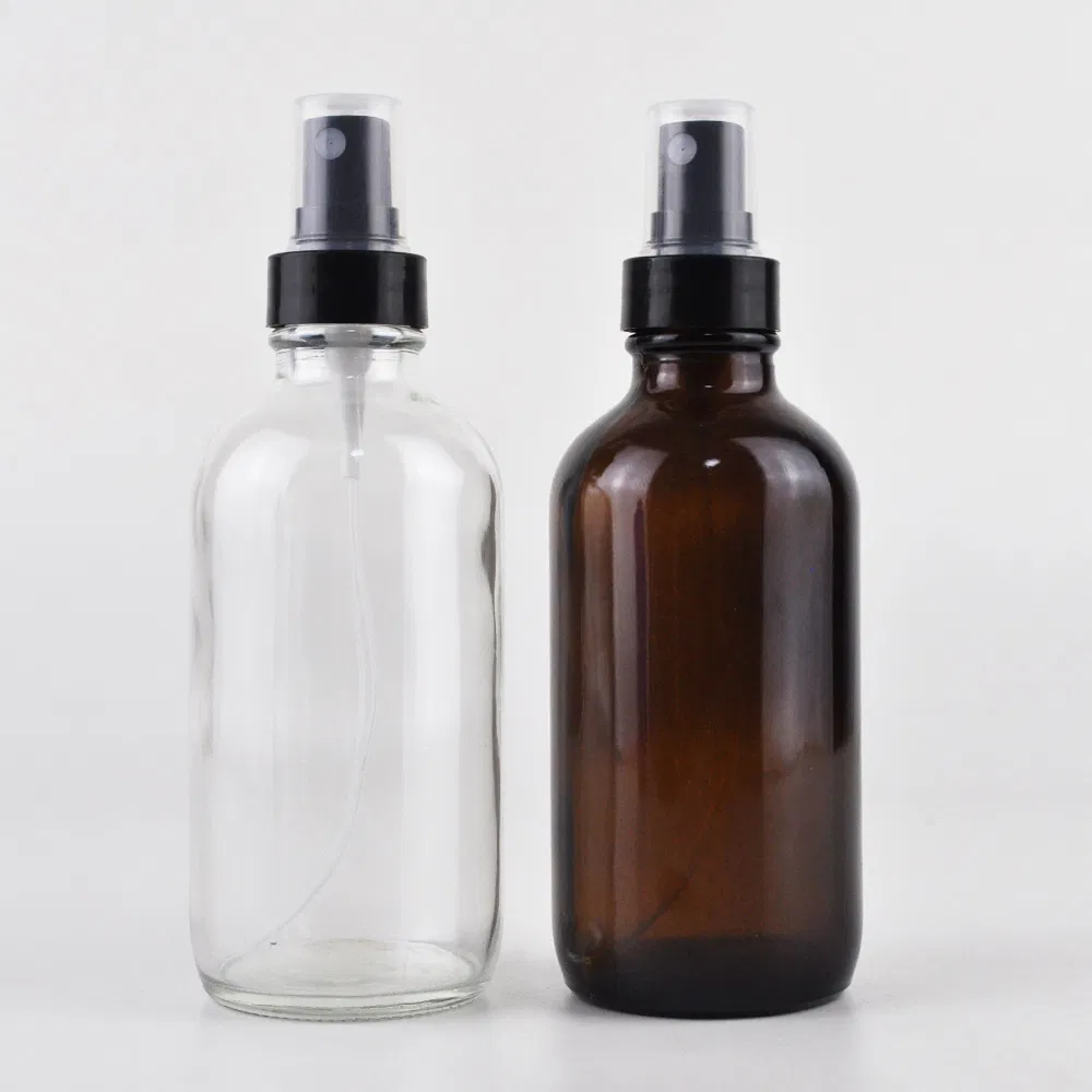 Essential Oil E Liquid 1oz 30ml Amber Round Boston Glass Dropper Spray Bottle