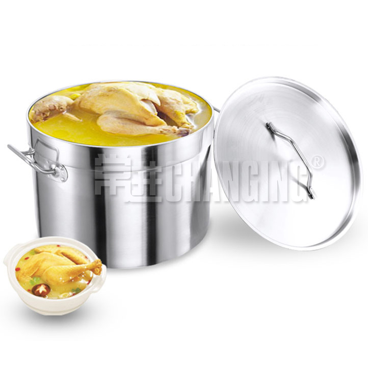 Changing Double Ears Stainless Steel Saucepan (SSA-140) Cooking Pot