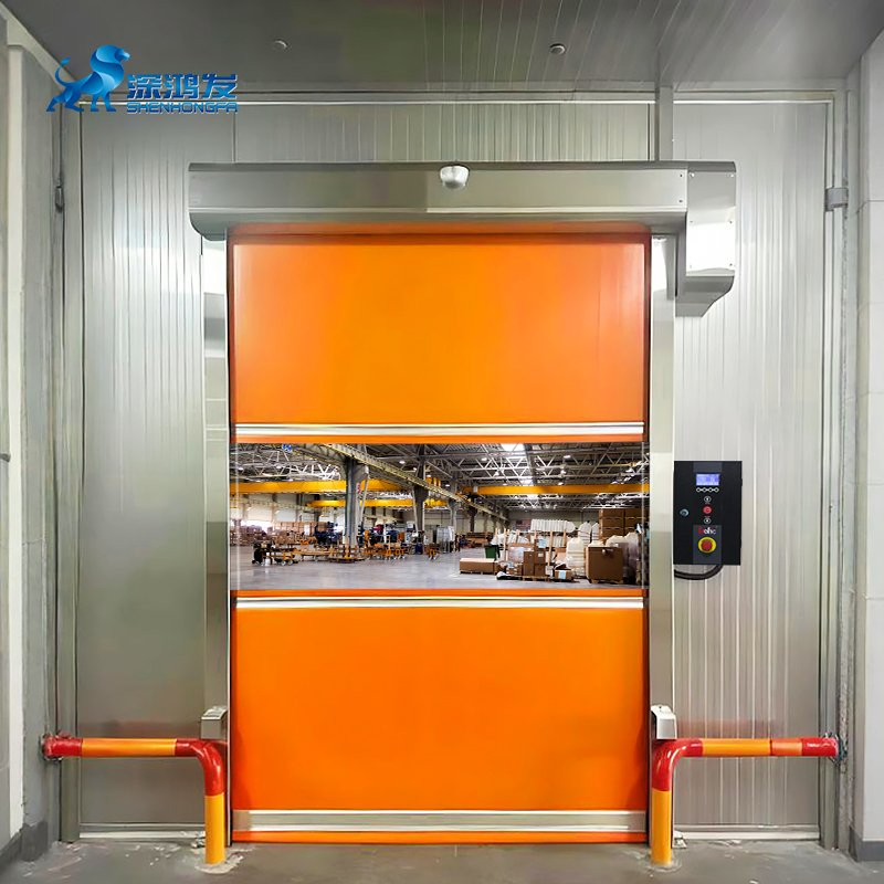 Wholesale Hongfa High-Speed PVC Roller Shutter Automatic Door Customizable for Garages Basements Schools Staircases Finished