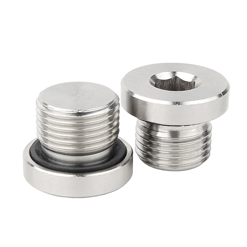 304 Stainless Steel Countersunk Plug Solid with Flange Hex Head ED Plug