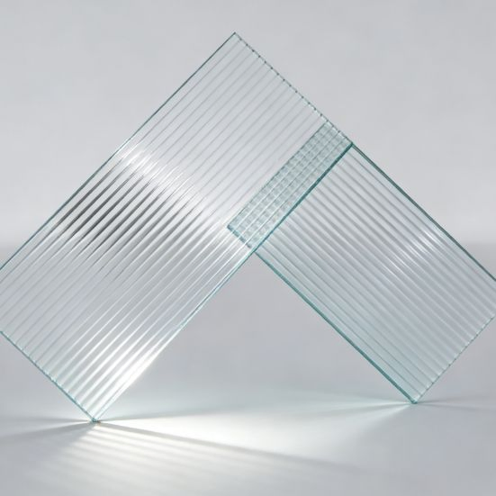 High-Transparency Fluted/Frosted Glass Bathroom Dry and Wet Separation Privacy Partition