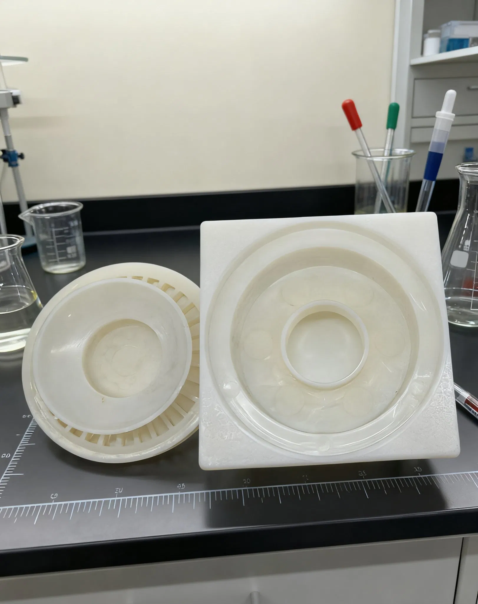 Square Plastic White Floor Drain for Bathroom-Quick Drainage & Odor-Proof