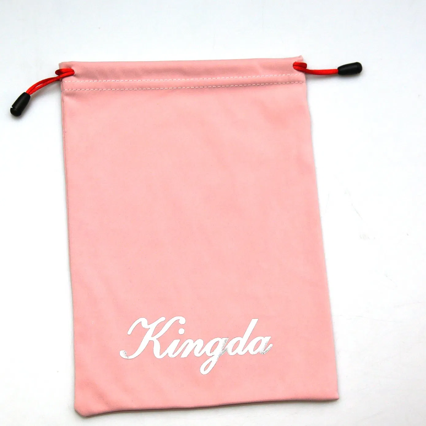 Microfiber Fabric Sunglasses/Glasses/Eyewear Pouch Bag with Silver Hot Stamped Logo