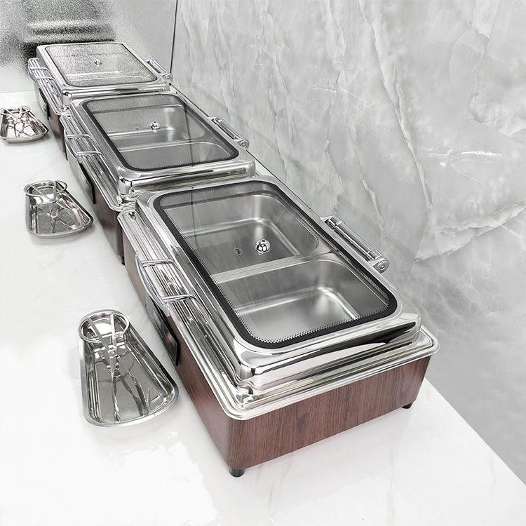 Commercial Buffet Stainless Steel Food Warmer Restaurant Electric Food Warm Chafing Dish