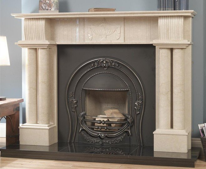 China Wholesale Marble Fireplace Surround Interior Decoration Modern Style Hand Made Carved Marble Fireplace Mantel Design Price