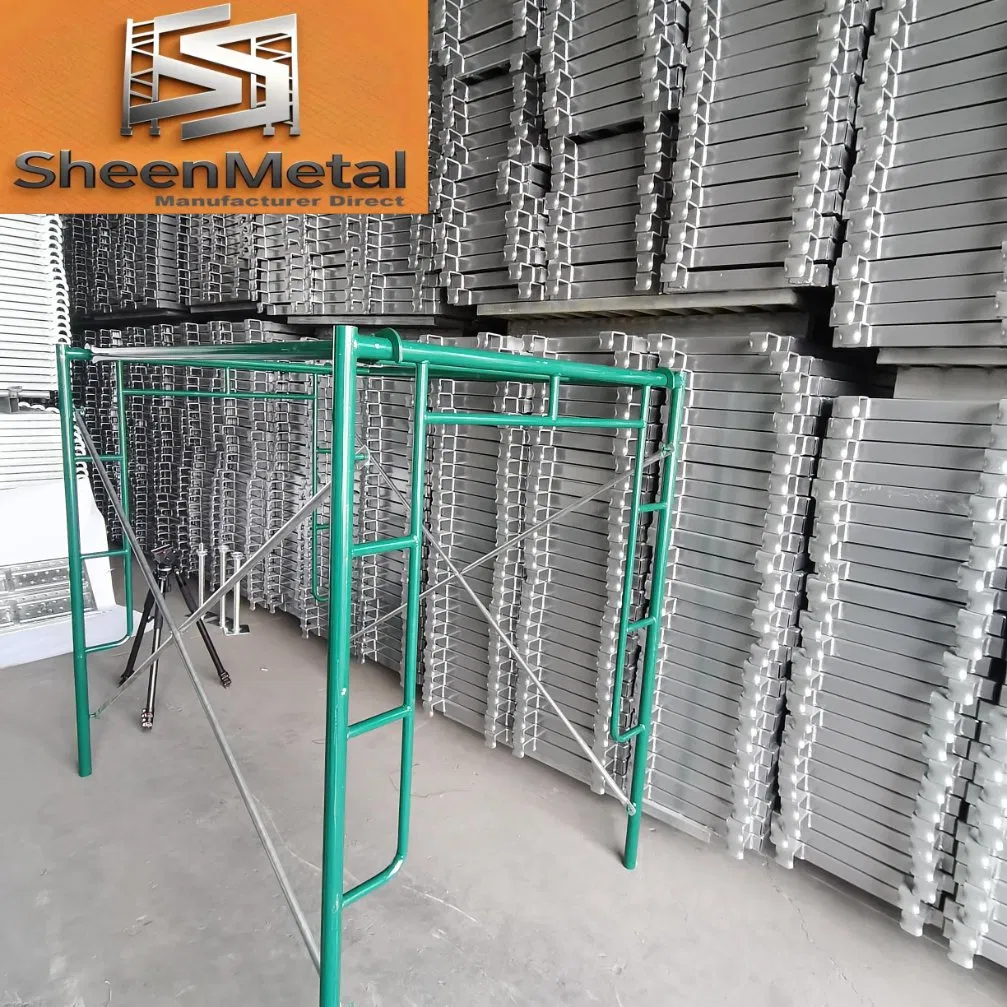 Galvanized Door Type Ladder Scaffolding Specifications Through Frame for Building