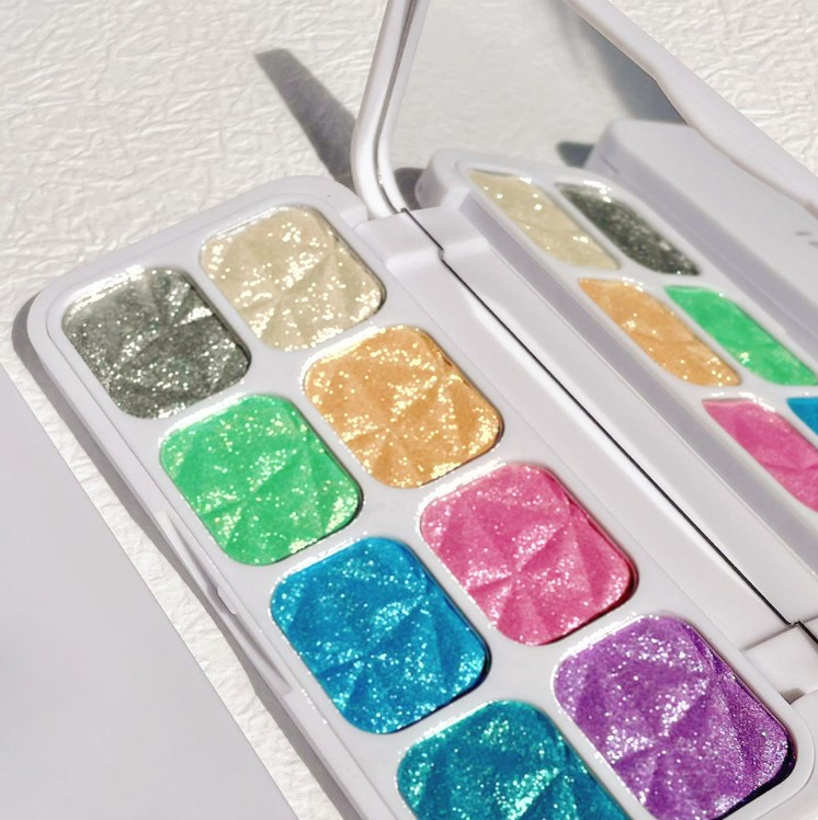 OEM Chameleon Glitter Eye Cosmetic Long Lasting Vegan High Pigment Eye Shadow Palette