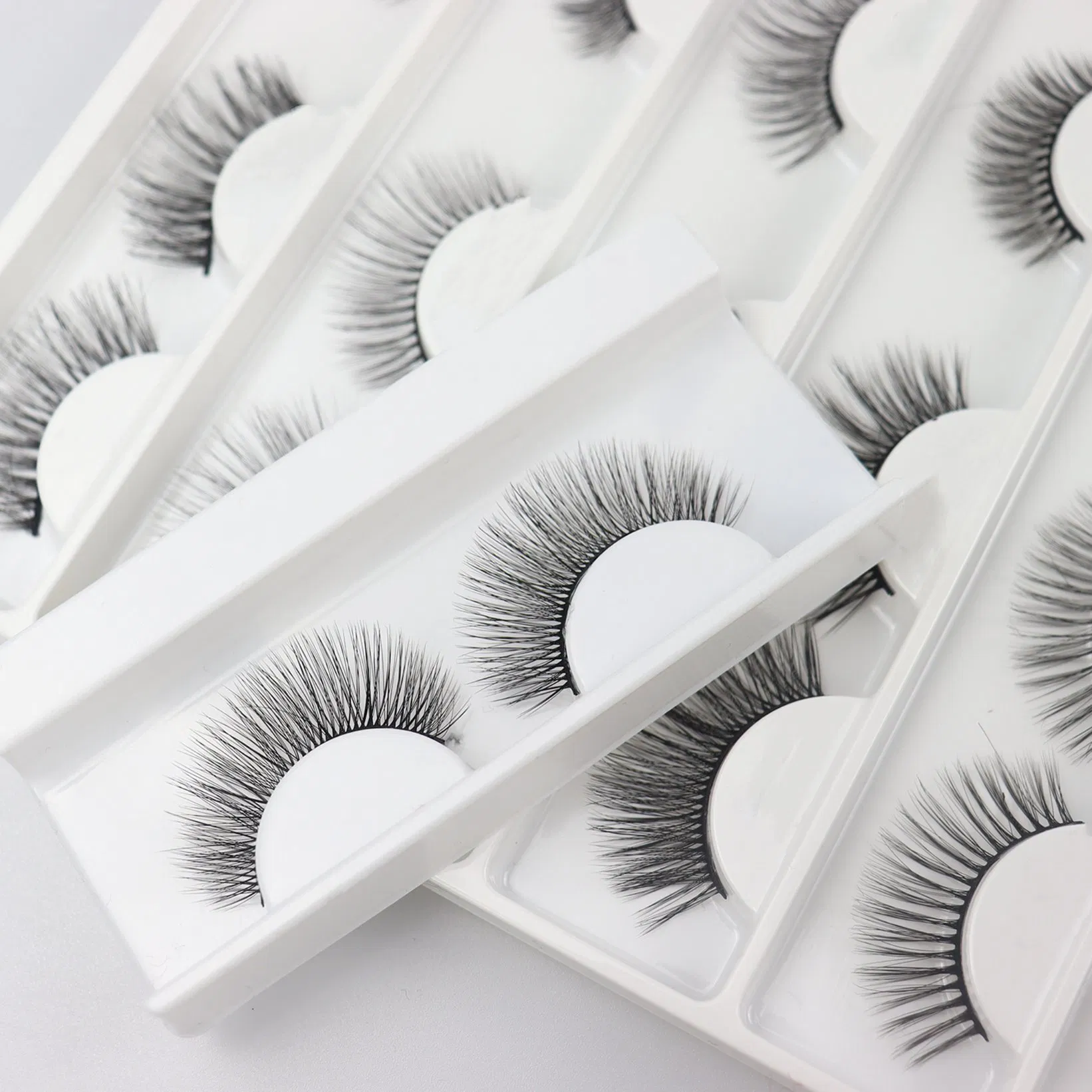 Faux Mink Lashes 3D Thick Volume D Curl Wispy Eyelashes