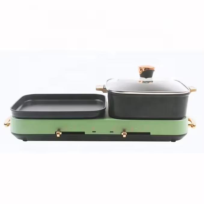 Hot Sale 2 in 1 BBQ Grill Detachable Hot Pot Multi-Functional Electric Grill