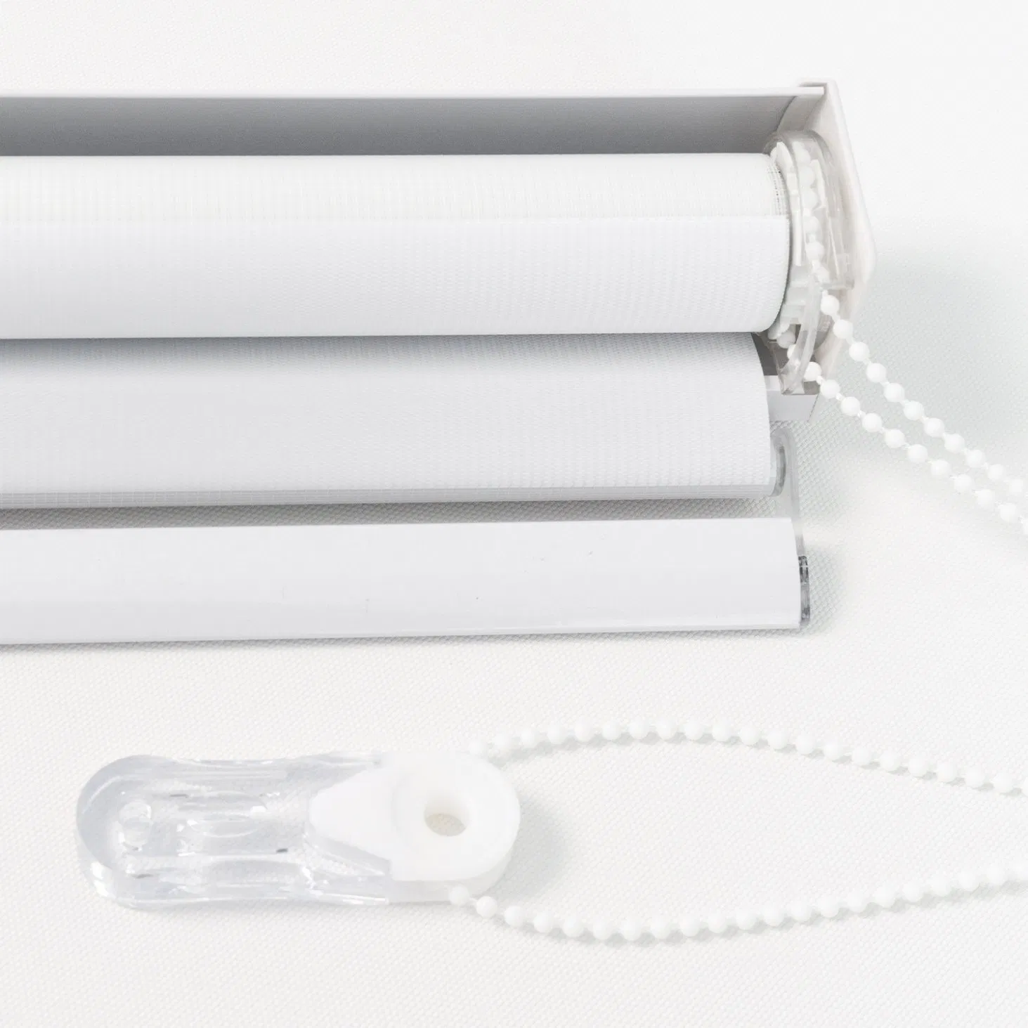 Sisheng Zebra Blinds Light Filtering Sheer Shades Built-in Roller Blinds Privacy Light Control for Everyday Use G02 White